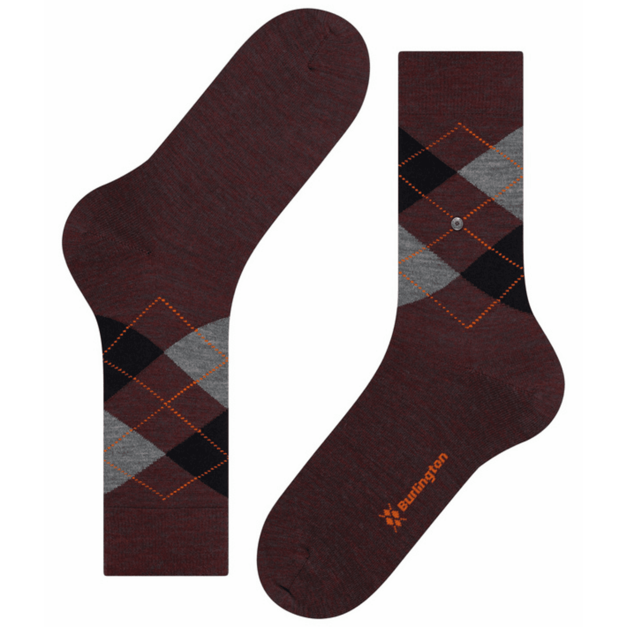 Burlington Socks Edinburgh Melange Socks - Burgundy
