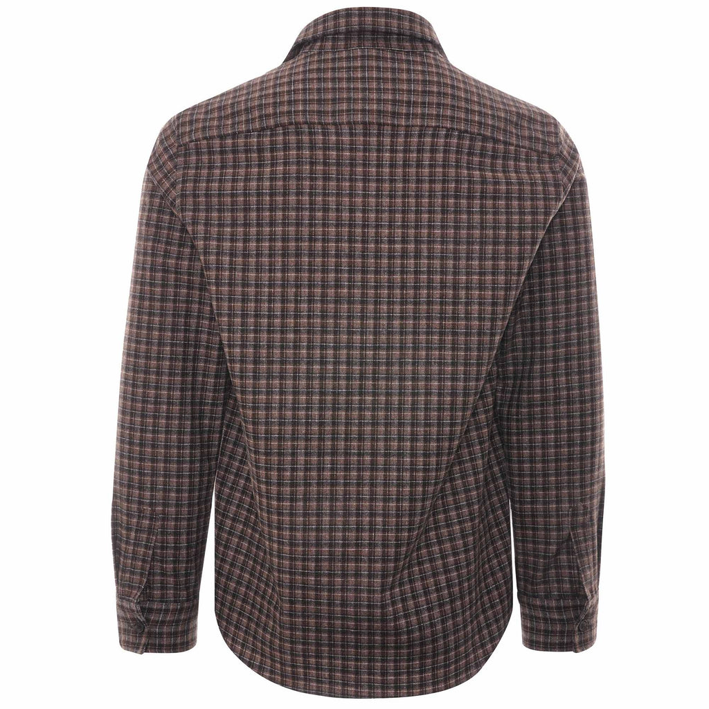 A.P.C. Justin Wool Check Overshirt - Marron