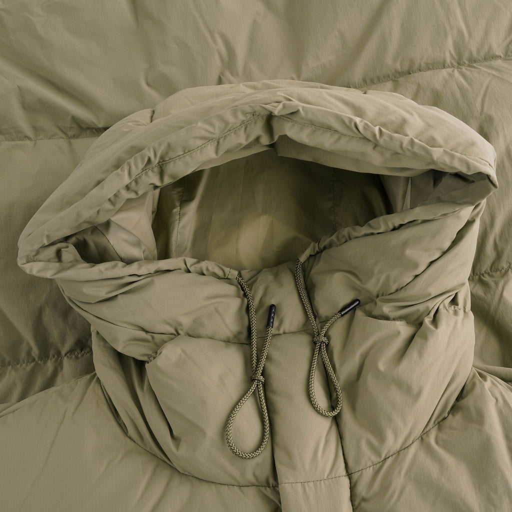 Recycled Nylon Ripstop Down Coat - Beige – Dandy Fellow