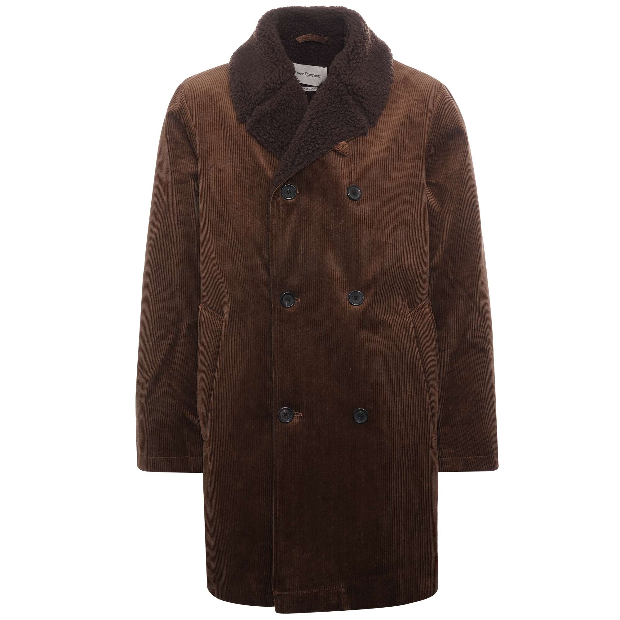 Oliver Spencer Newington Coat Kingsley Cord - Ginger