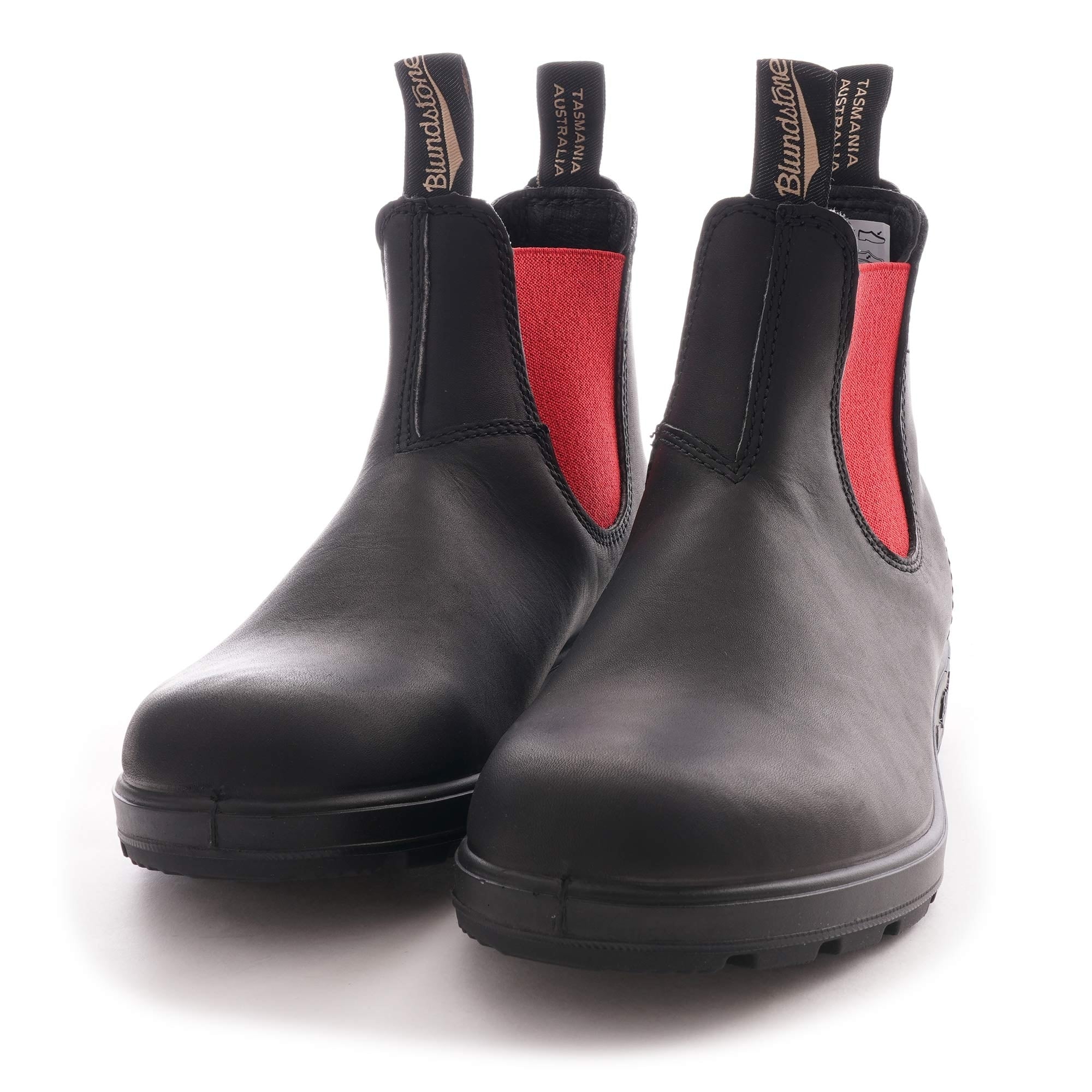 Blundstone 508 Leather Chelsea Boots - Black/Red