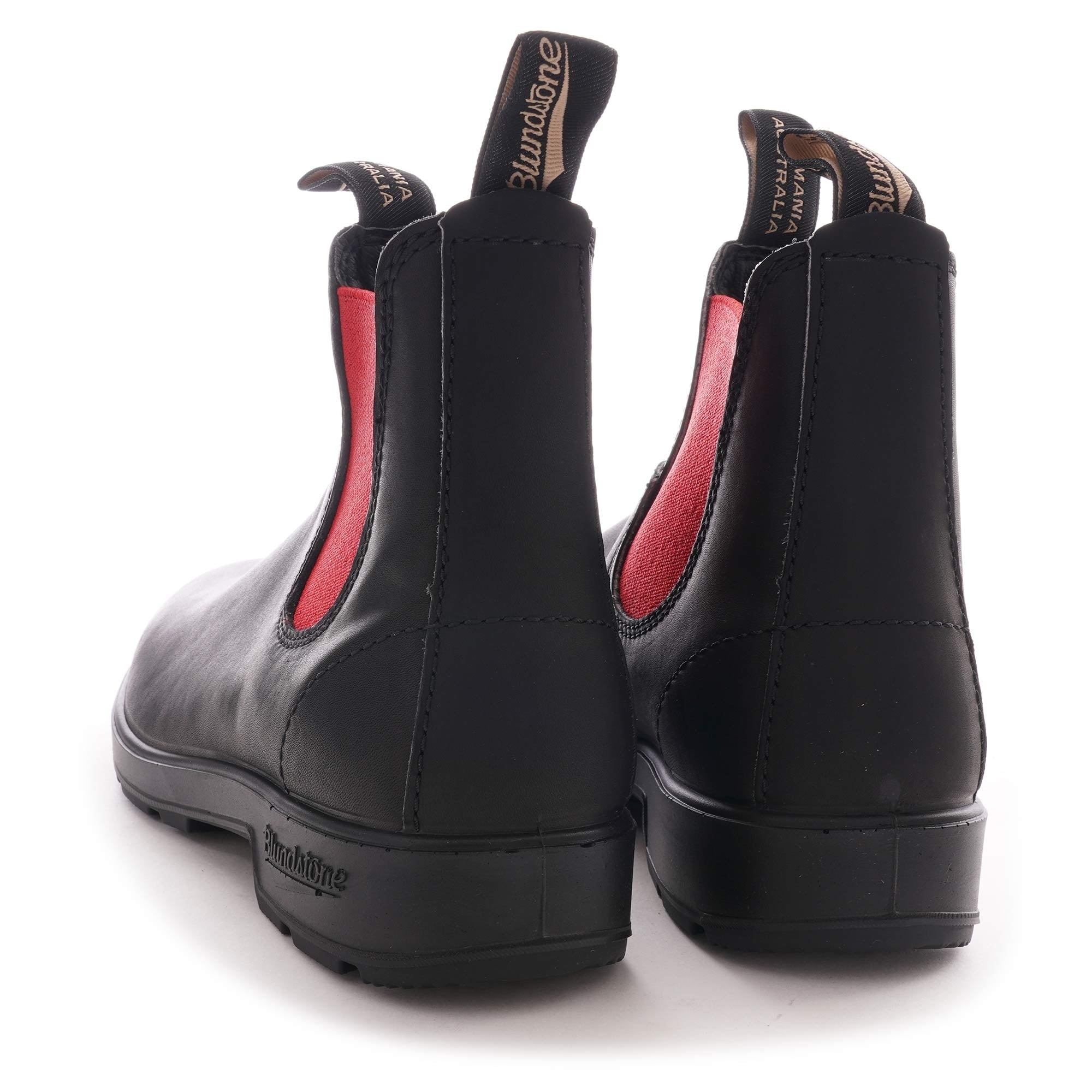 Blundstone 508 Leather Chelsea Boots - Black/Red