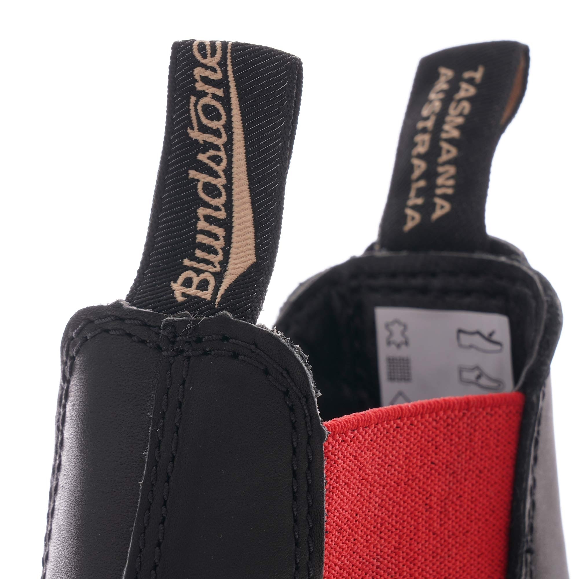 Blundstone 508 Leather Chelsea Boots - Black/Red