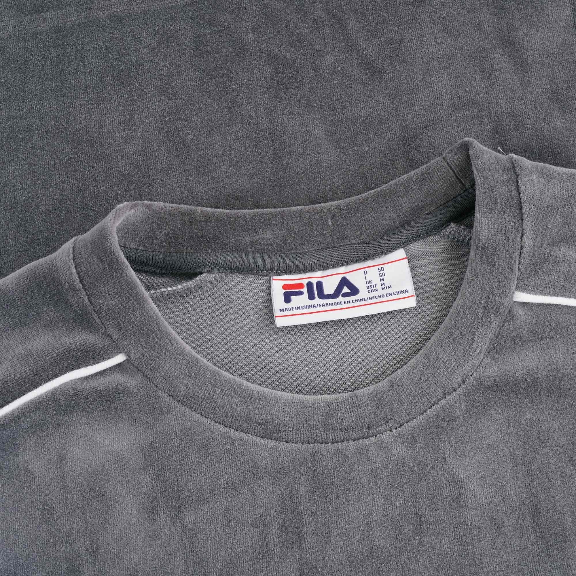 Fila Vintage 110 Velour Hector T-Shirt - Castle Rock