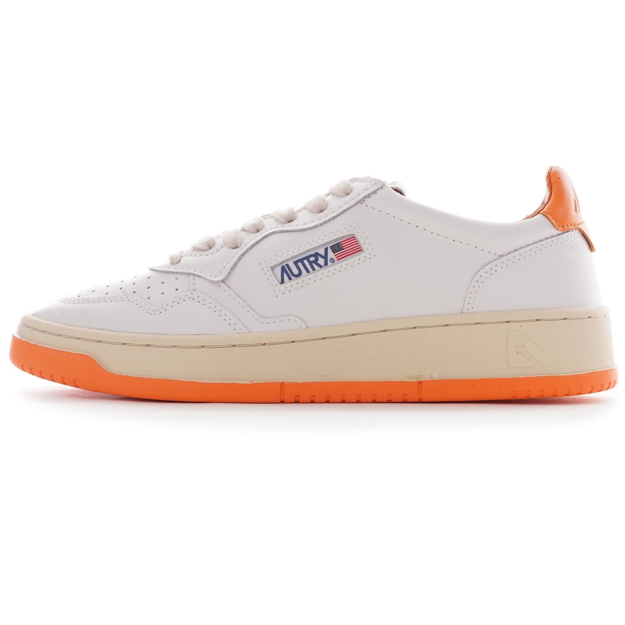 Autry Medalist Low - White/Orange