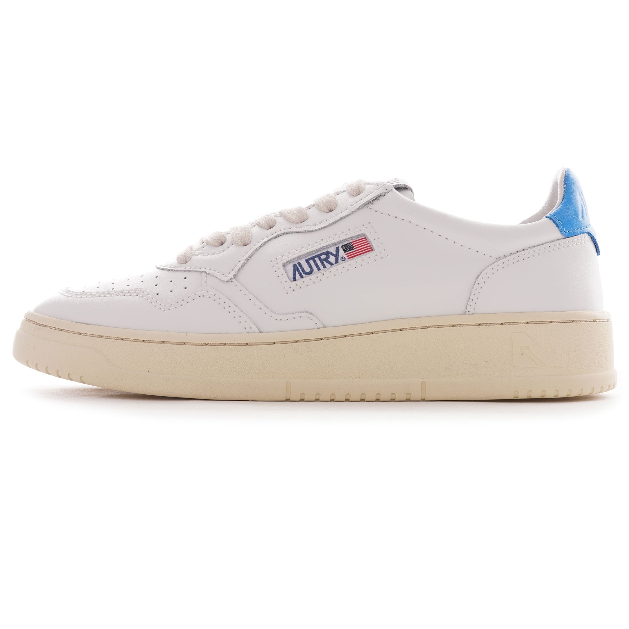 Autry Medalist Low - White/Light Blue