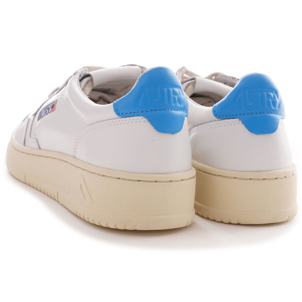 Autry Medalist Low - White/Light Blue