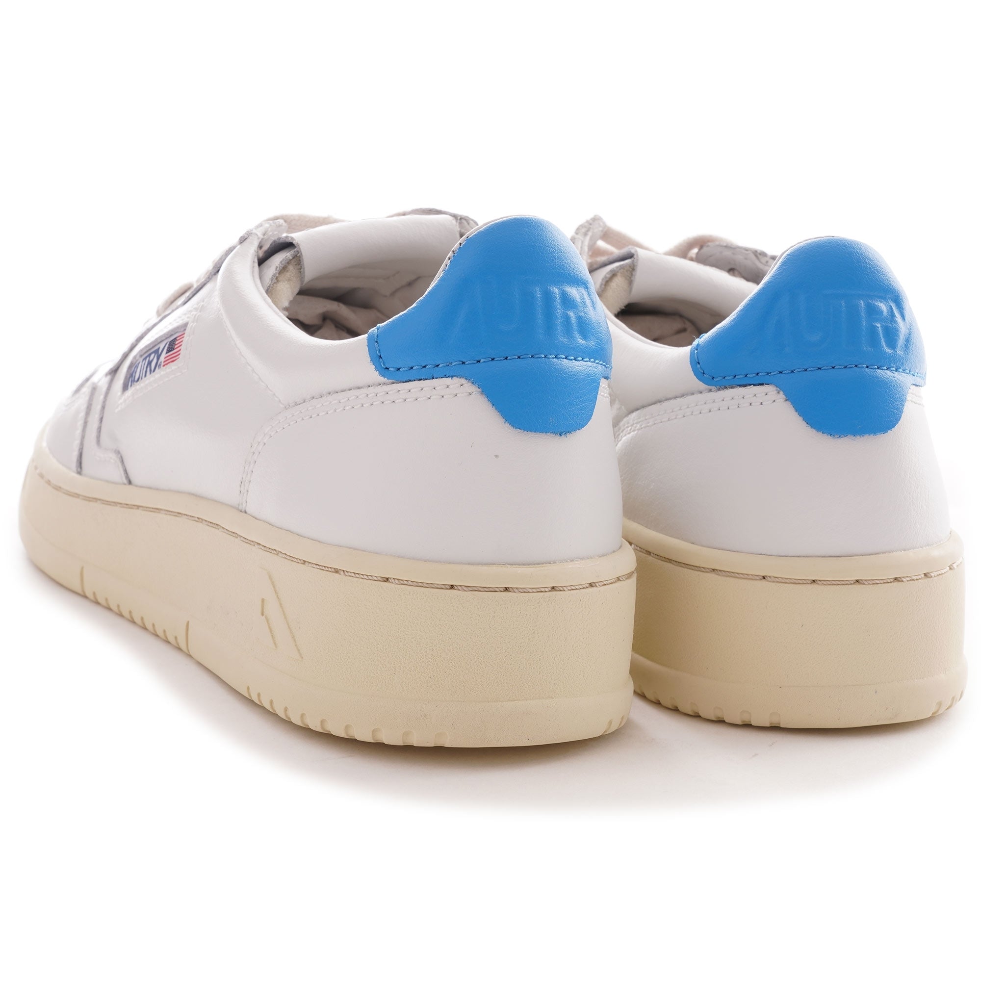 Autry Medalist Low - White/Light Blue
