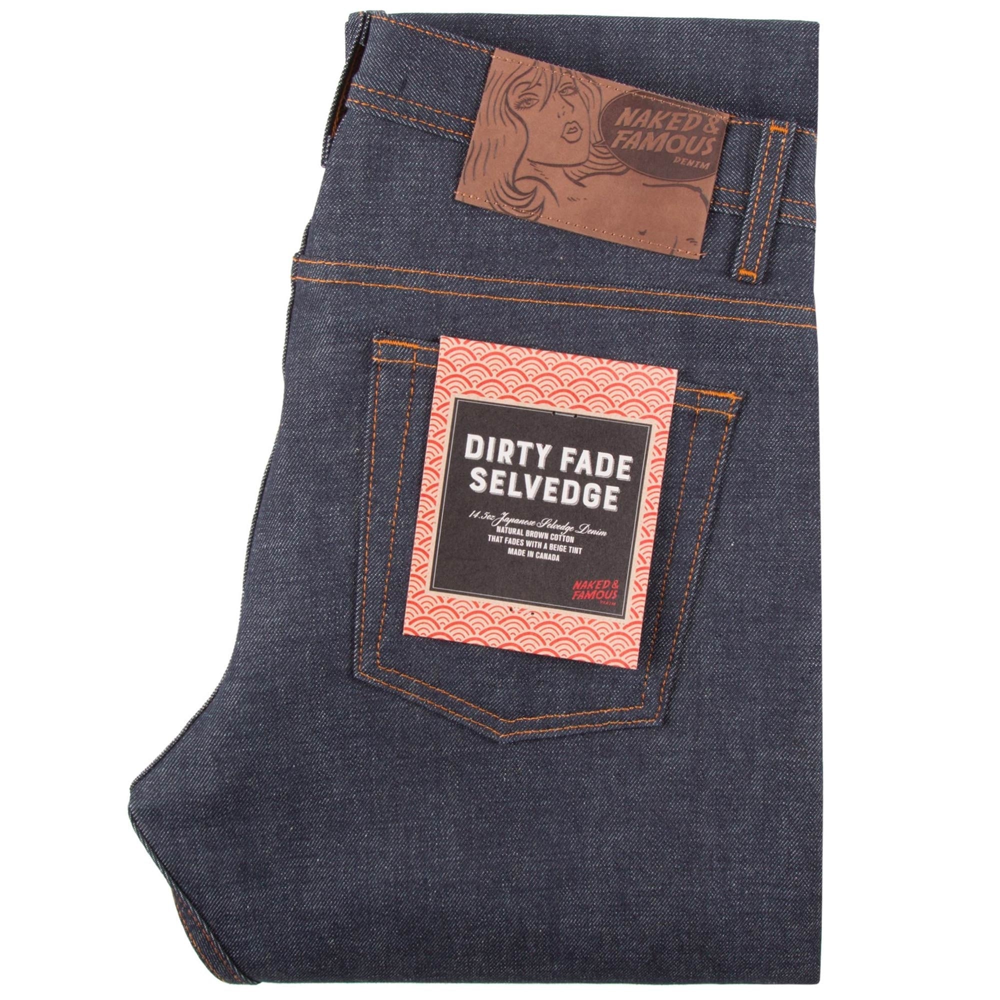 Naked and Famous Denim Super Skinny Dirty Fade Selvedge Jeans - Indigo