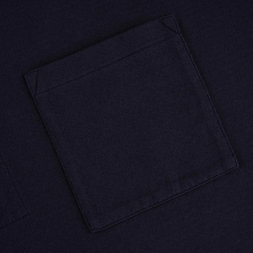 YMC Frat Cotton Zip Polo Shirt - Navy