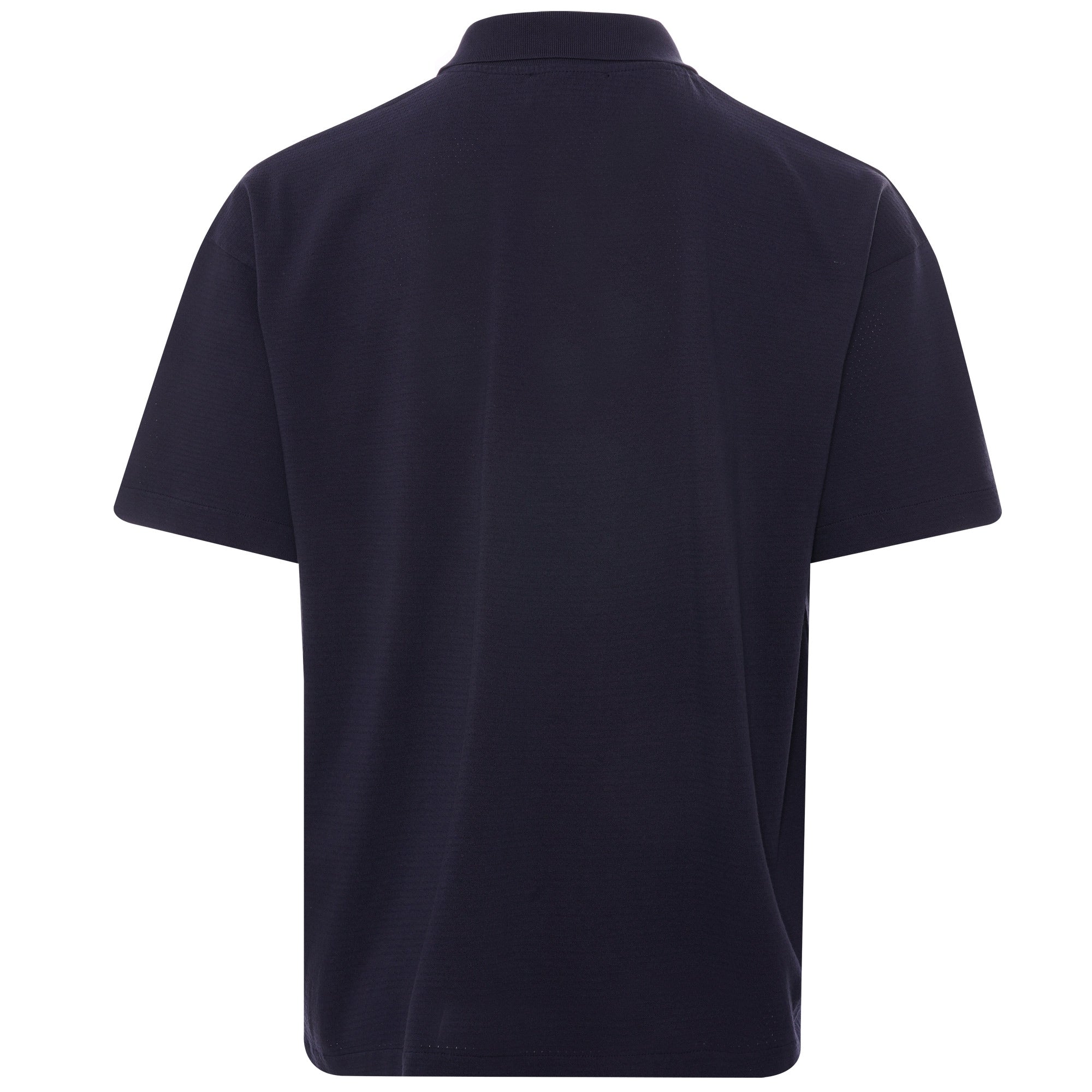 YMC Frat Cotton Zip Polo Shirt - Navy