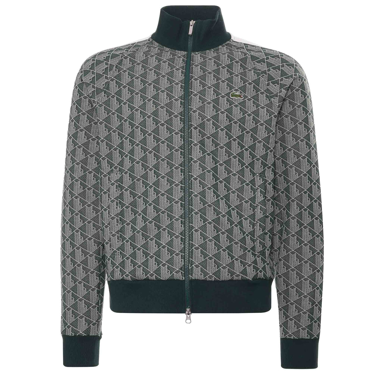 Lacoste Jacquard Zip Track Jacket - Monogram Patterned - SH2759 