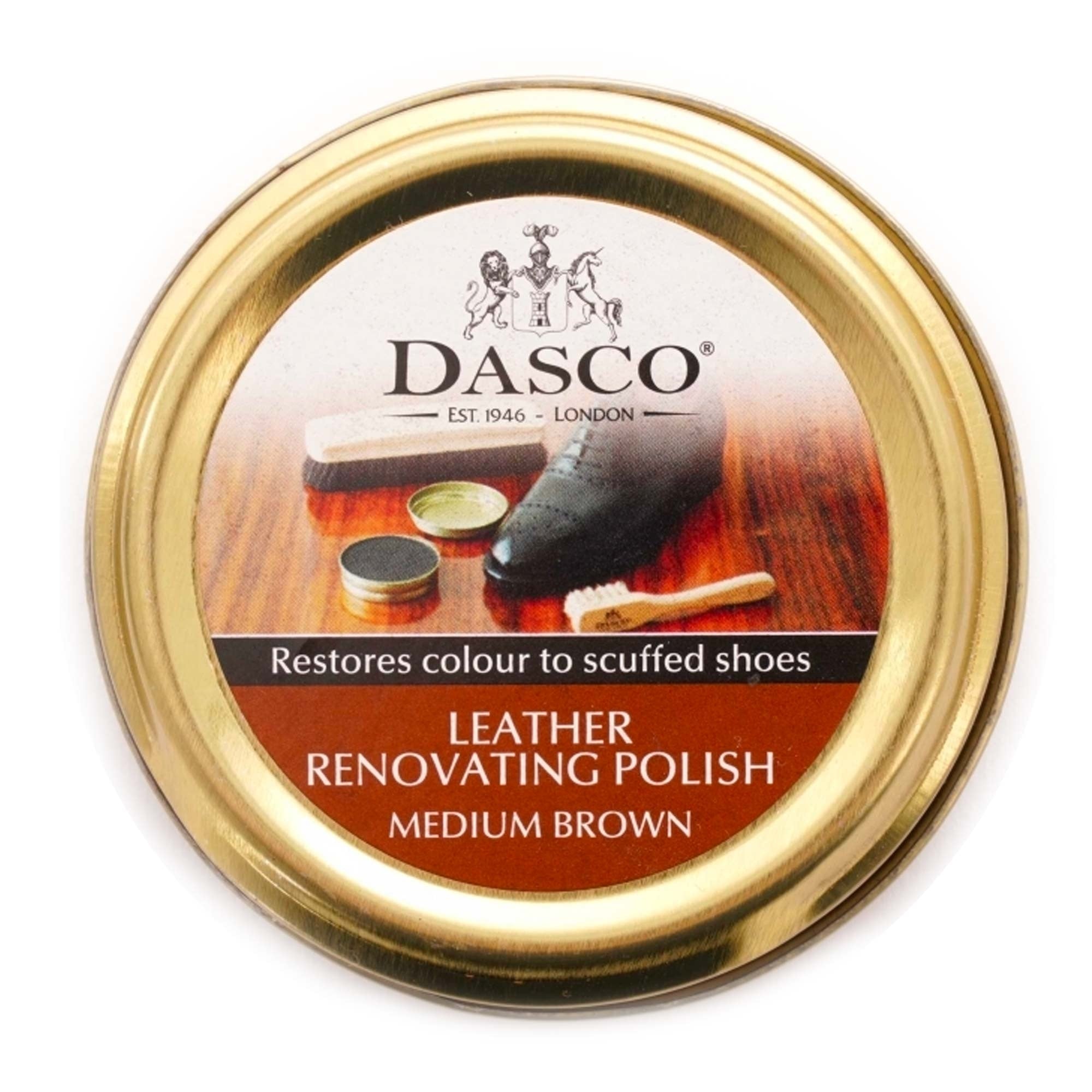 Dasco Shoecare Leather Renovating Polish - Medium Brown