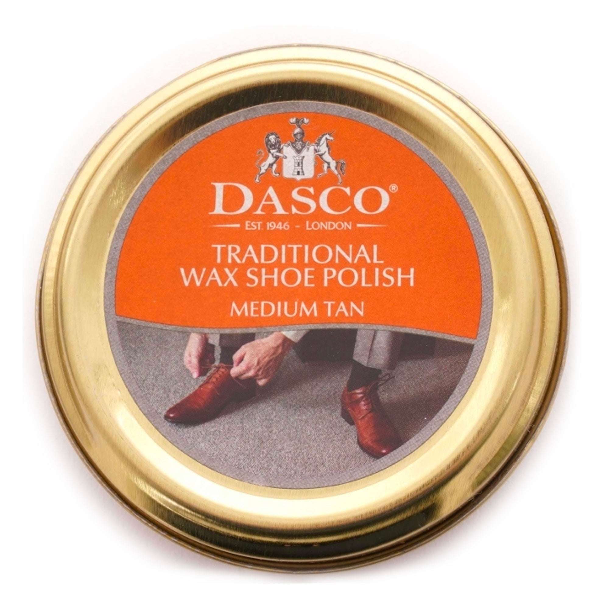 Dasco Shoecare Traditional Wax Shoe Polish - Medium Tan