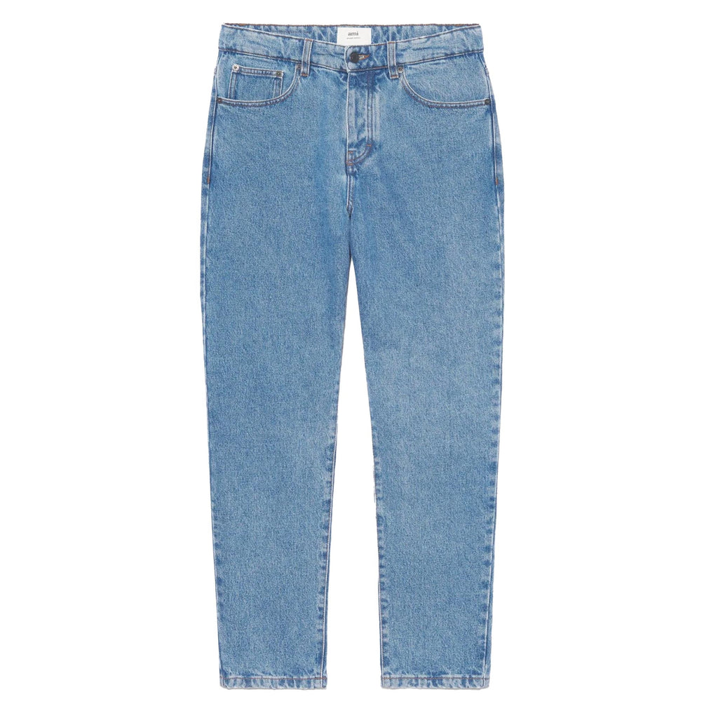 AMI Tapered Fit Jeans - Bleached Blue