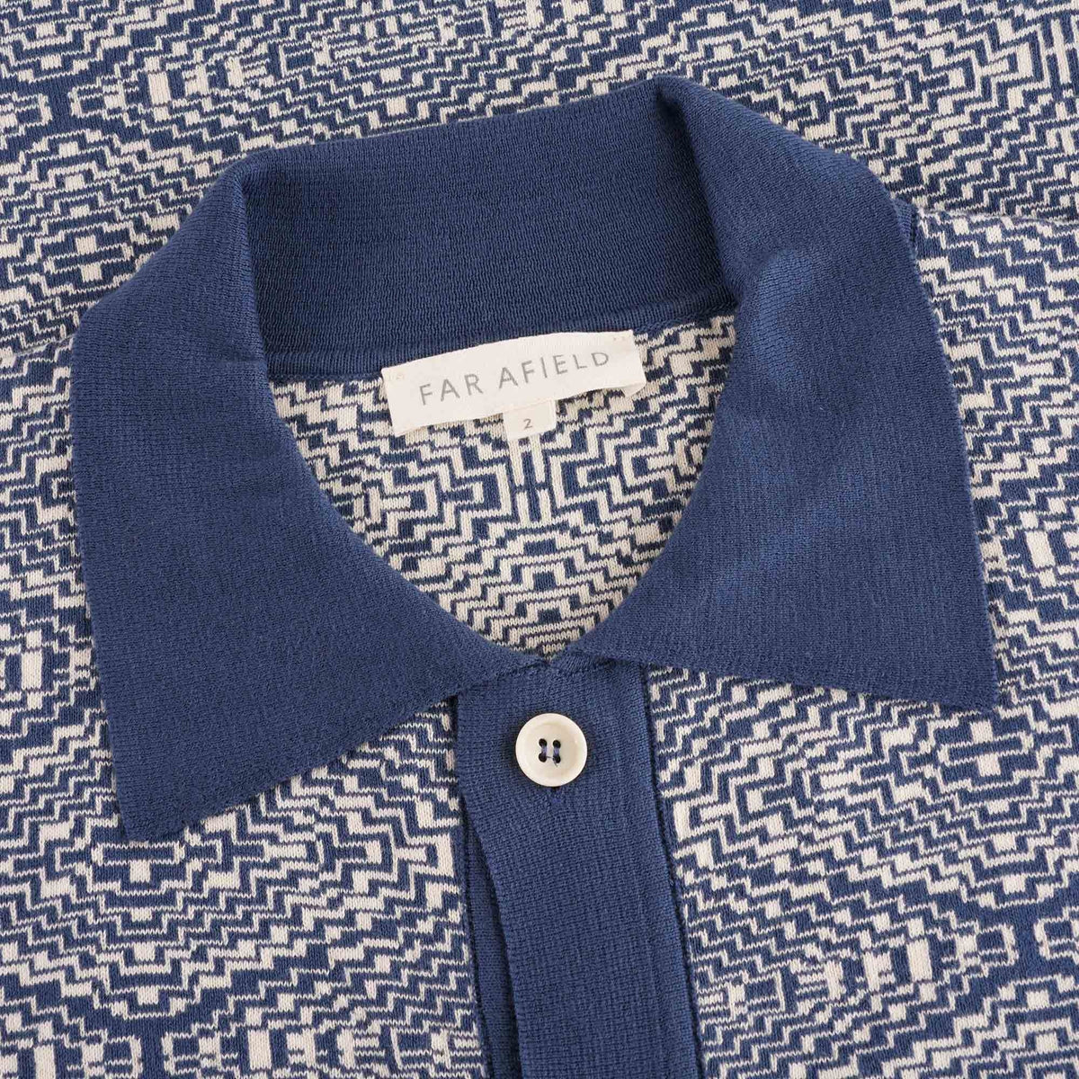 Zigger Far Afield Zigger Short Sleeve Cardigan - Tribal Navy - AFKN321-TBN ...