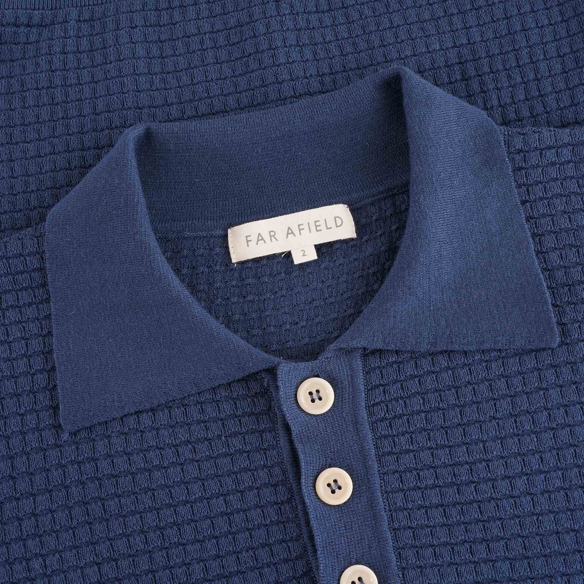 Far Afield Renard Short Sleeve Polo - Navy