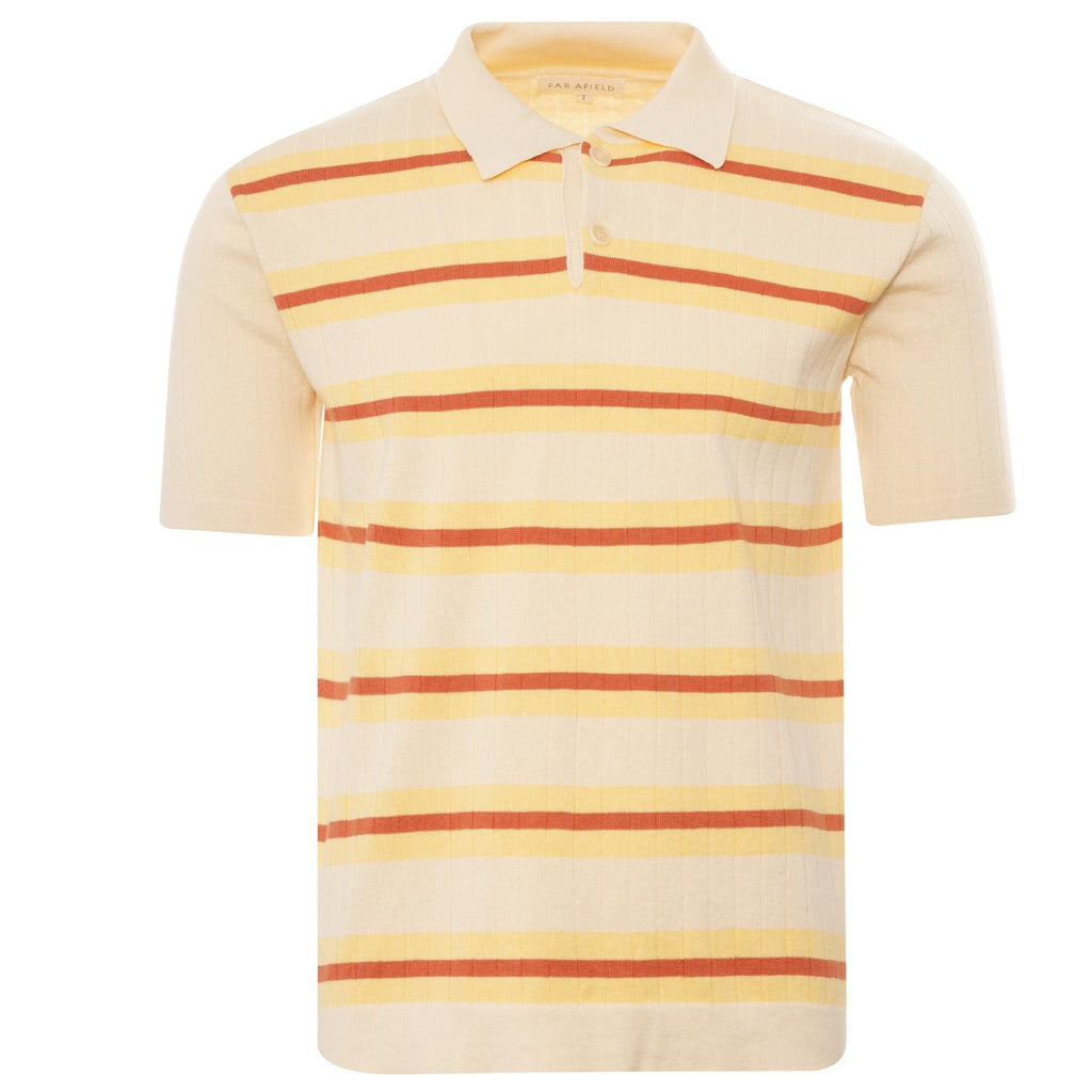 Far Afield Leroy S/S Polo - Seed Pearl