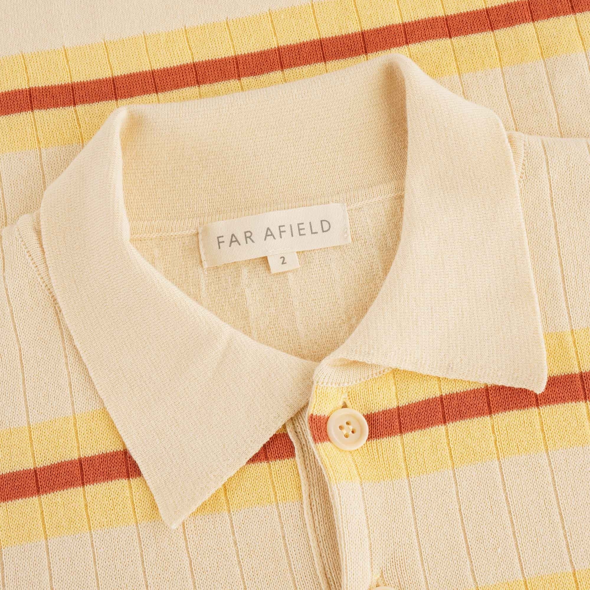 Far Afield Leroy S/S Polo - Seed Pearl