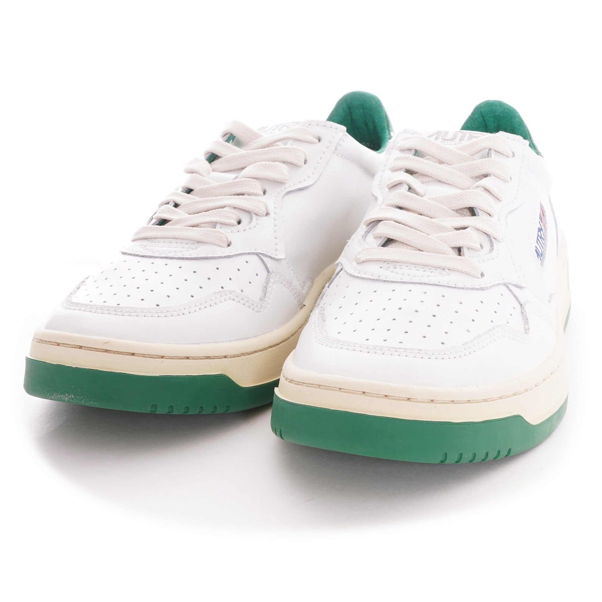 Autry Action Shoes Low Leather - White/Green