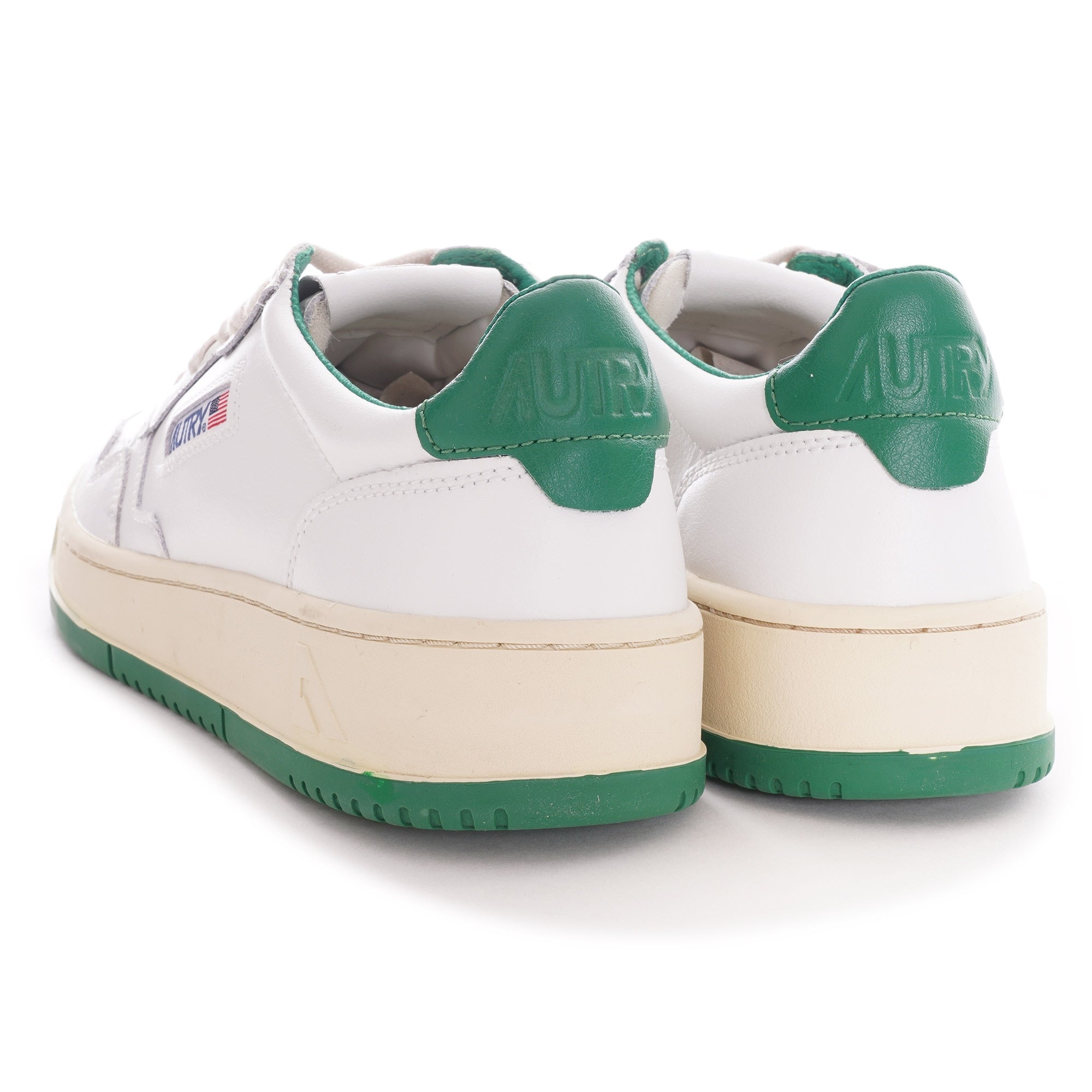 Autry Action Shoes Low Leather - White/Green