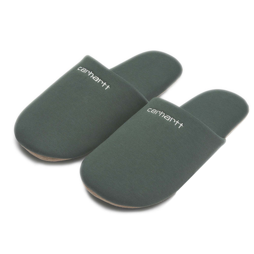 Carhartt WIP Script Embroidery Slippers - Hemlock Green