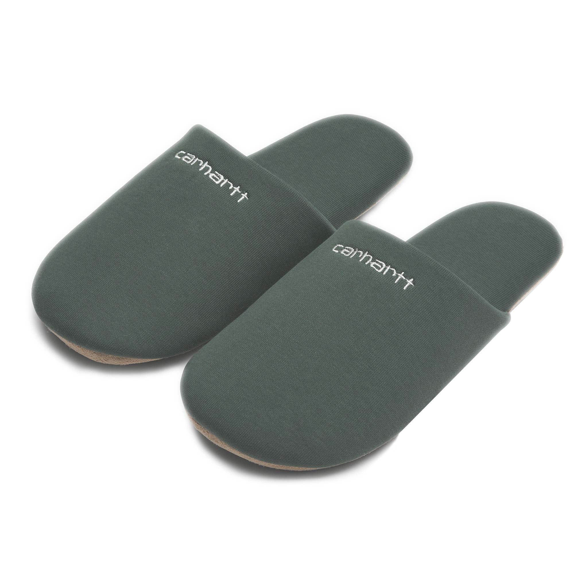 Carhartt WIP Script Embroidery Slippers - Hemlock Green