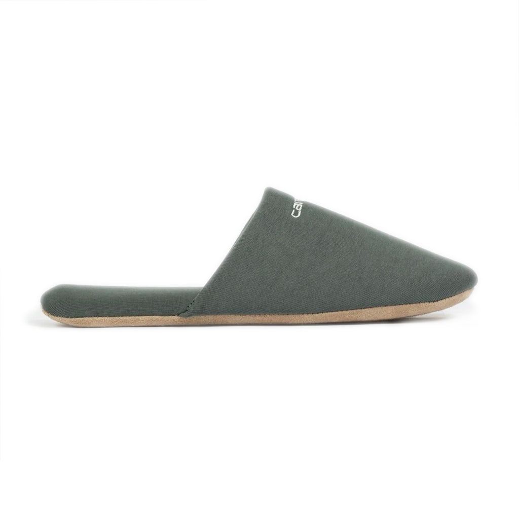 Carhartt WIP Script Embroidery Slippers - Hemlock Green