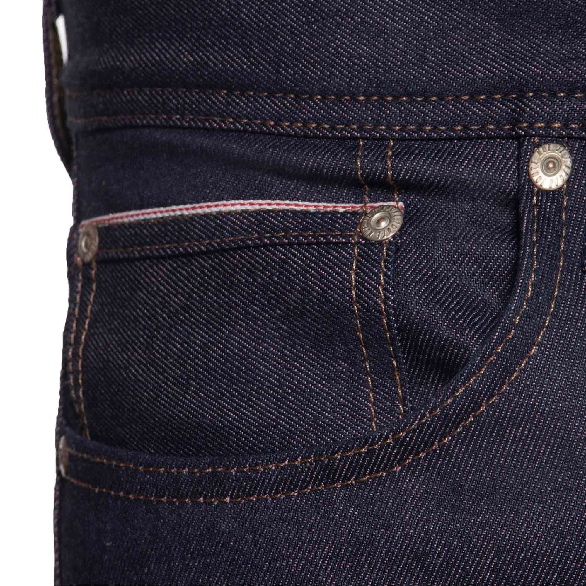 Naked and Famous Denim Weird Guy Strawberry Milk Selvedge - Indigo