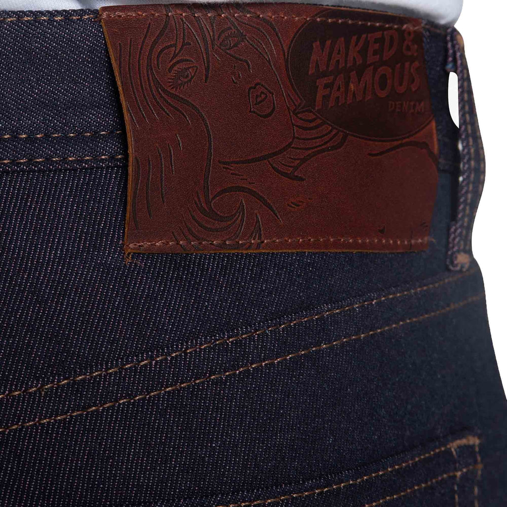 Naked and Famous Denim Weird Guy Strawberry Milk Selvedge - Indigo