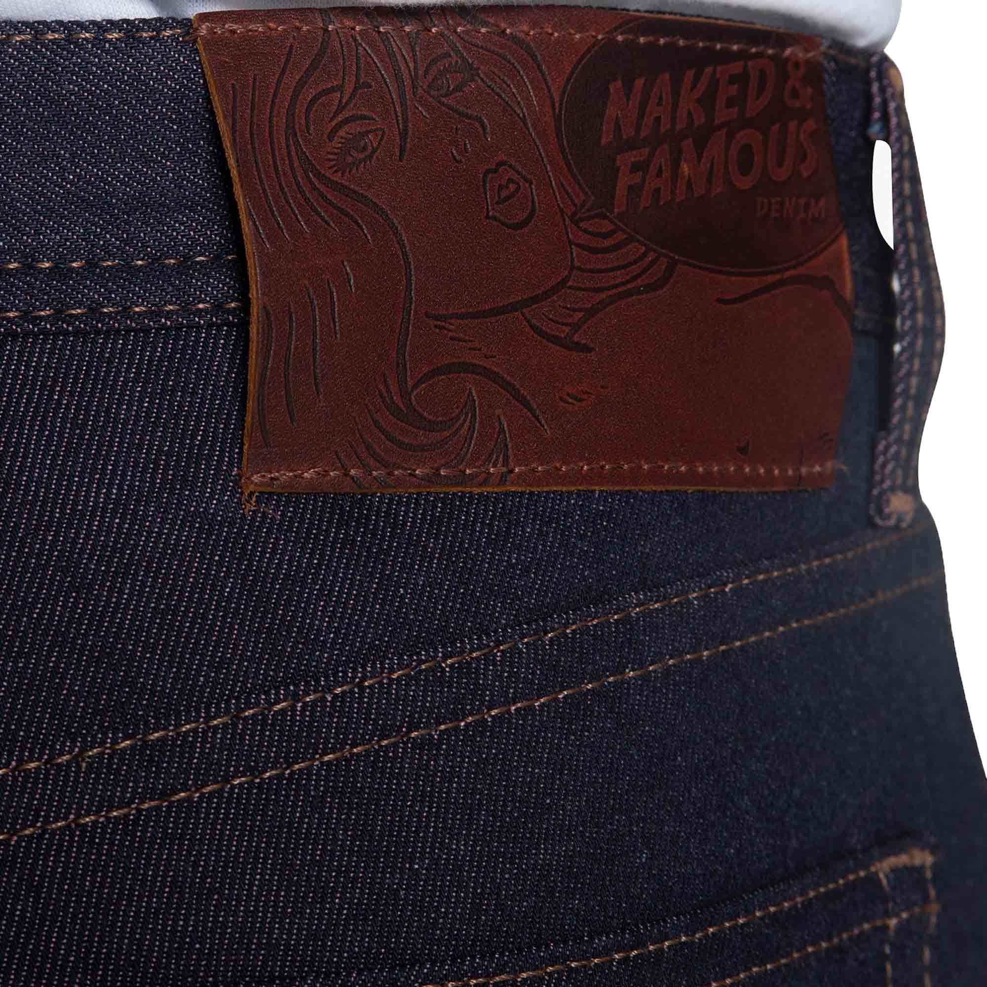 Naked and Famous Denim Weird Guy Strawberry Milk Selvedge - Indigo