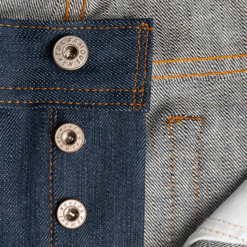 Naked and Famous Denim Weird Guy Golden Hour Slub Stretch Selvedge - Indigo