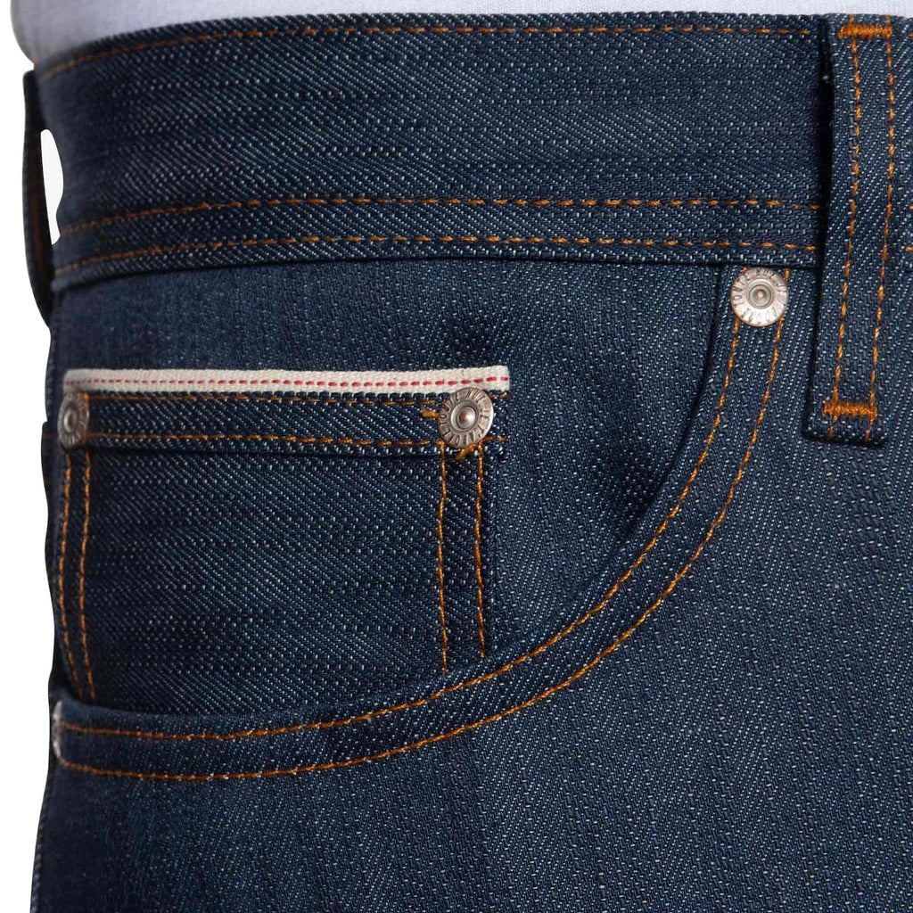 Naked and Famous Denim Weird Guy Golden Hour Slub Stretch Selvedge - Indigo