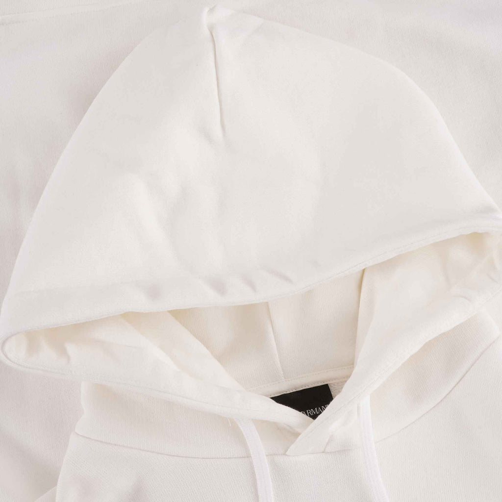 Emporio Armani Cartoon Eagle Patch Hoodie - White