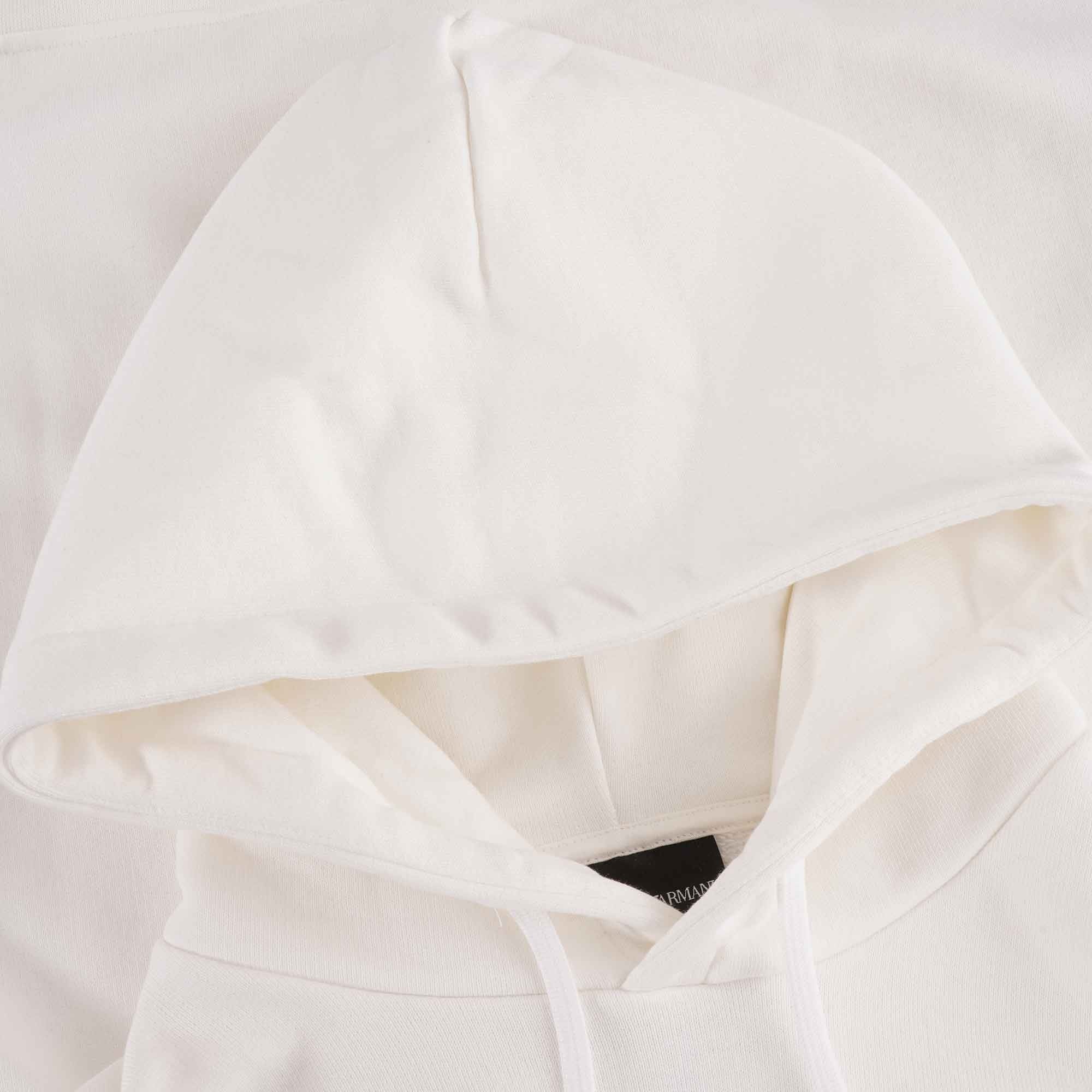 Emporio Armani Cartoon Eagle Patch Hoodie - White