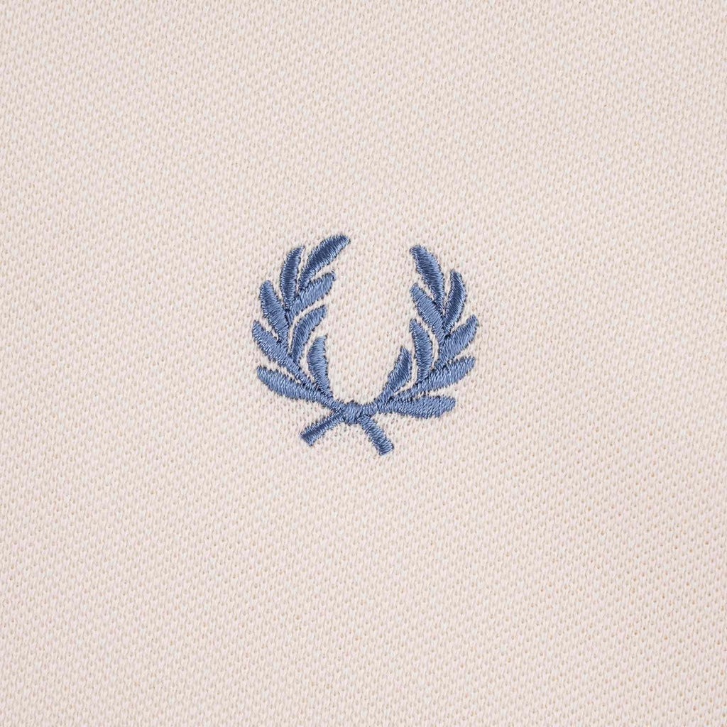 Fred Perry Striped Cuff Pique T-Shirt - Ecru
