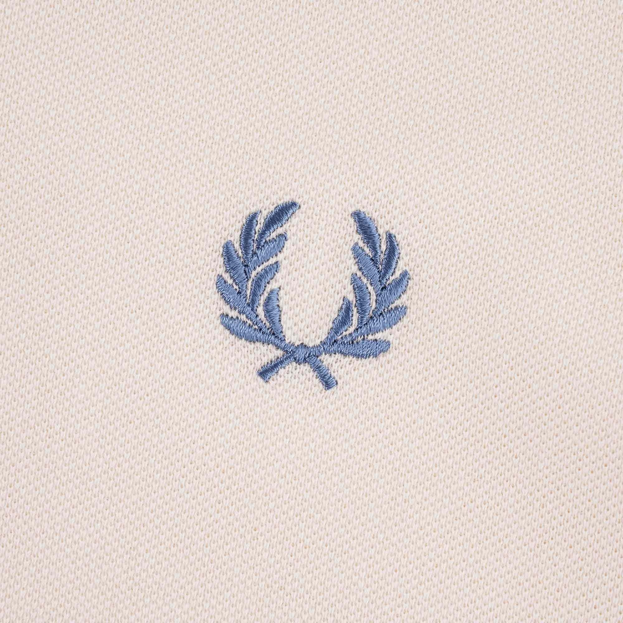 Fred Perry Striped Cuff Pique T-Shirt - Ecru