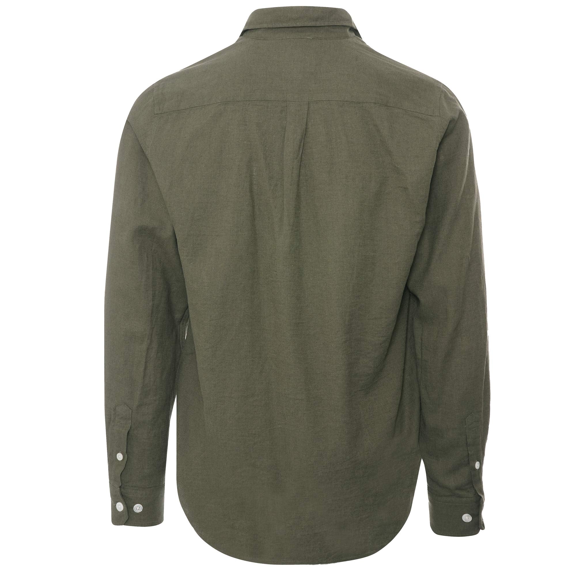 Norse Projects Thorsten Cotton Linen Shirt - Ivy Green