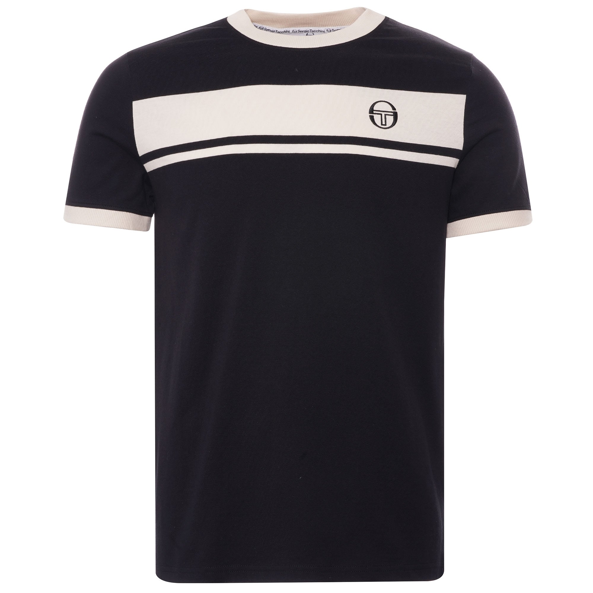 Sergio Tacchini Archivio Master T-Shirt - Black/Beige