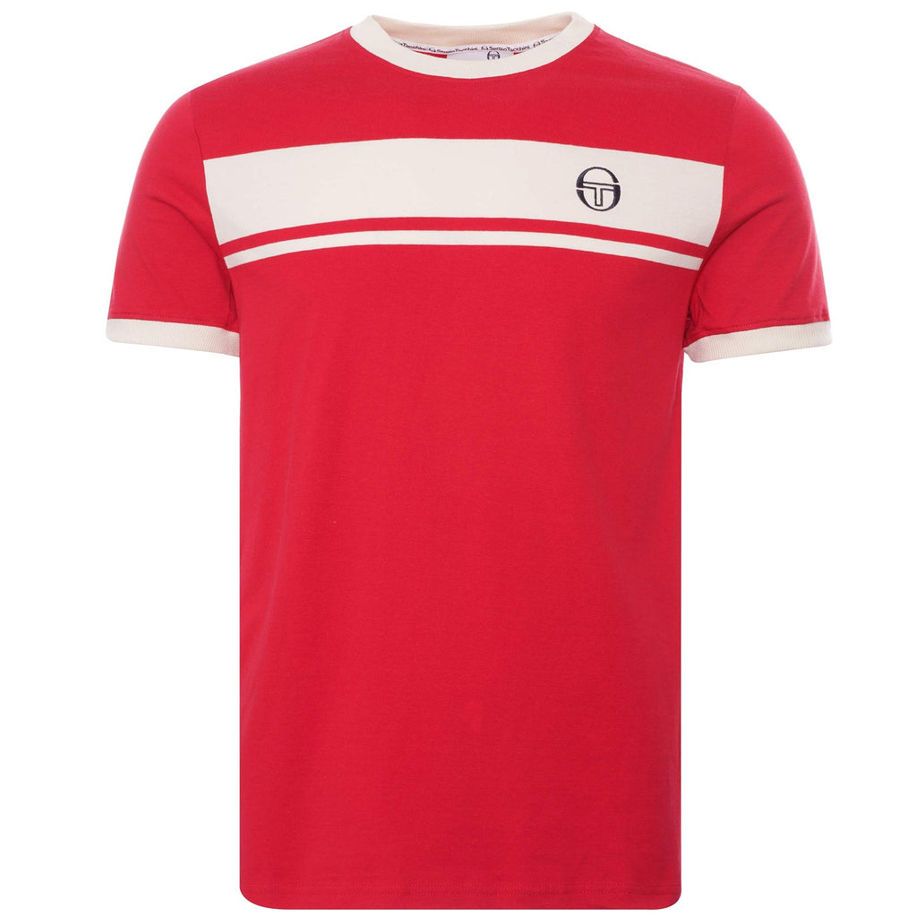 Sergio Tacchini Archivio Master T-Shirt - Red/Beige