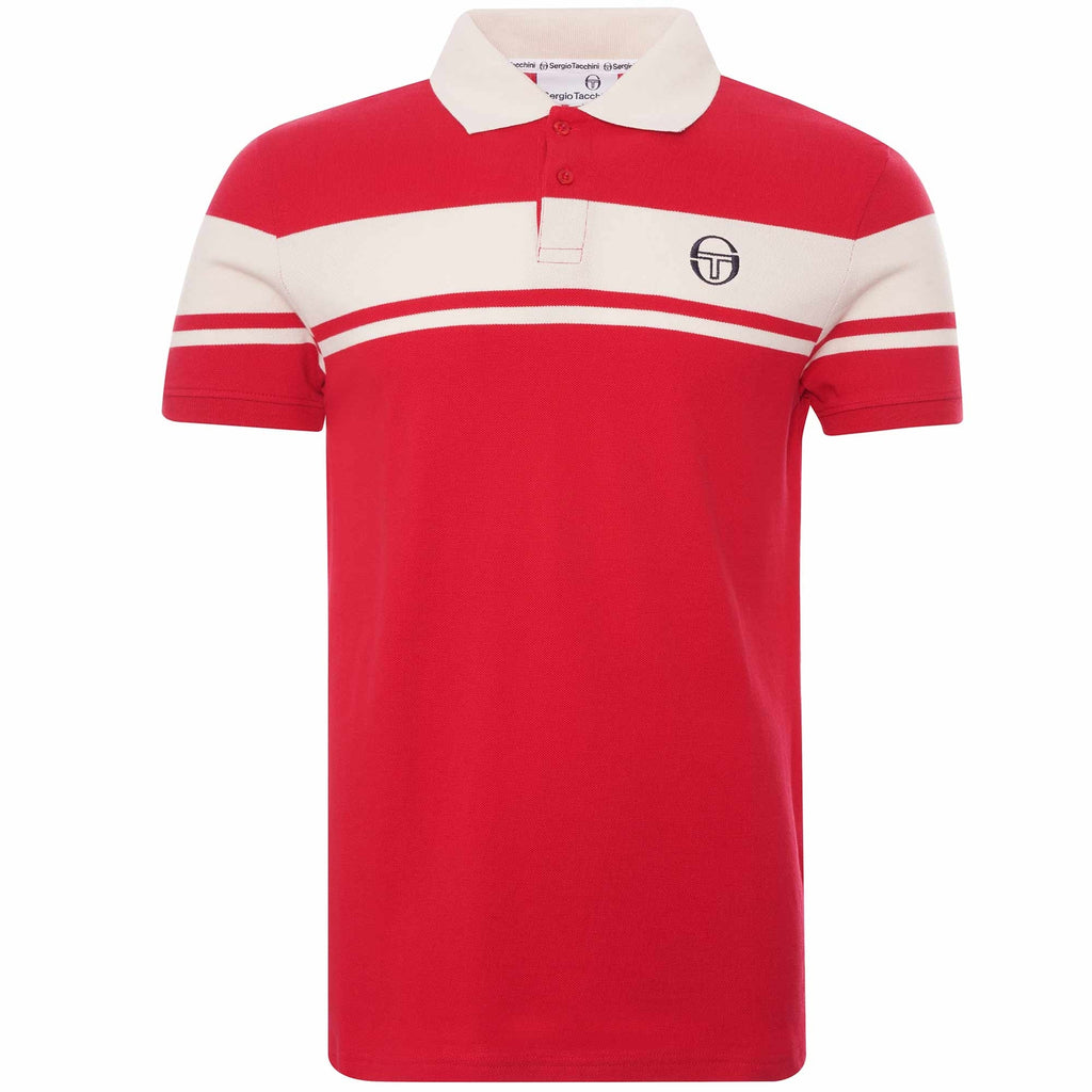 Sergio Tacchini Archivio Young Line Polo Shirt - Red/Beige