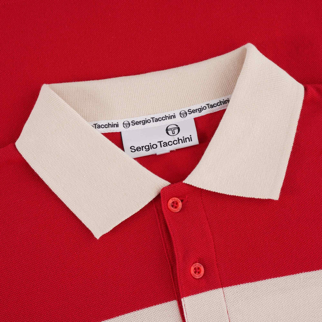 Sergio Tacchini Archivio Young Line Polo Shirt - Red/Beige