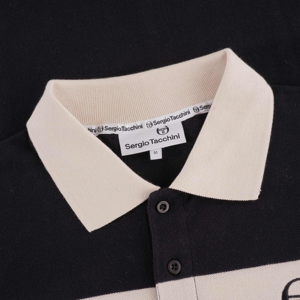 Sergio Tacchini Archivio Young Line Polo Shirt - Black/Beige
