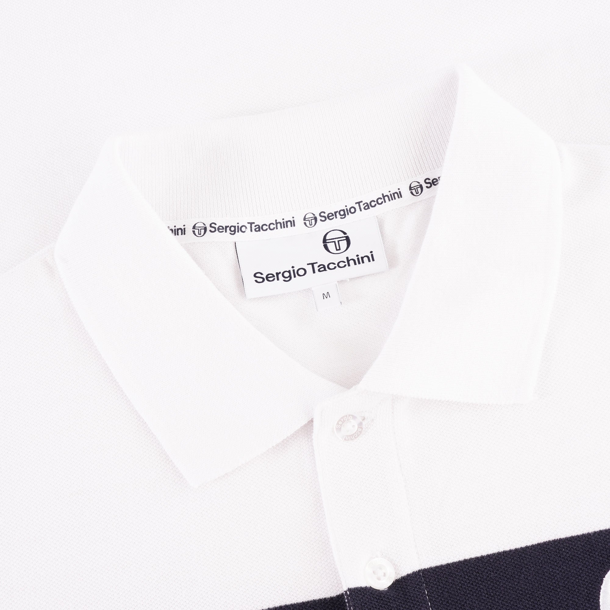 Sergio Tacchini Archivio Young Line Polo Shirt - White/Night Sky