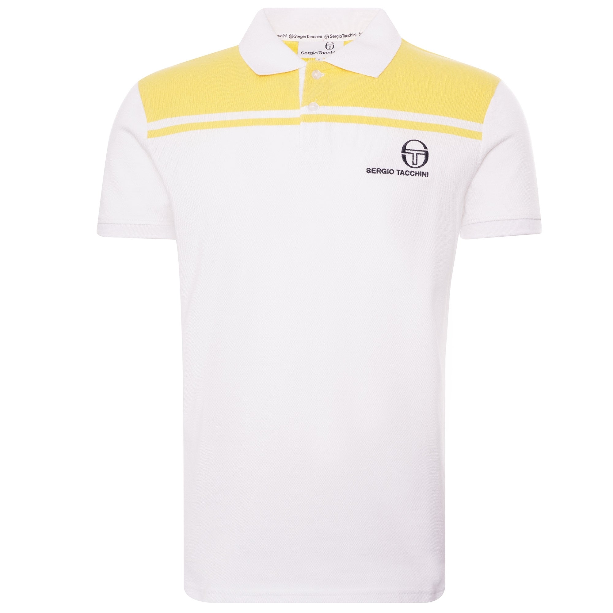 Sergio Tacchini New Young Line Polo - White/Lemon