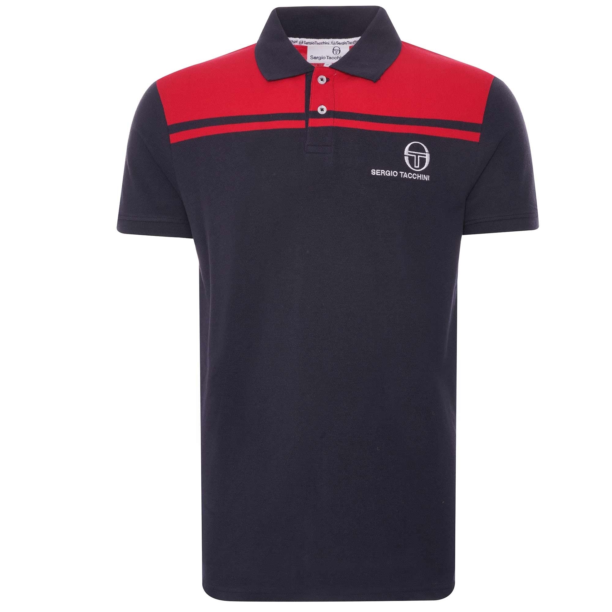Sergio Tacchini New Young Line Polo - Night Sky/Tango Red