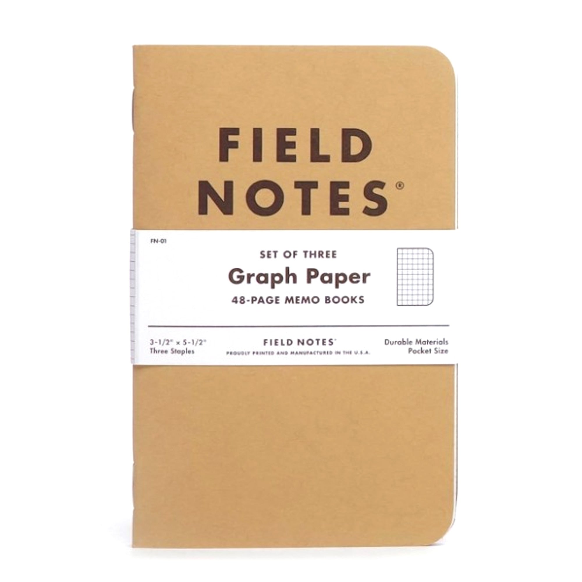 Field Notes 3 Pack original Kraft - Graph