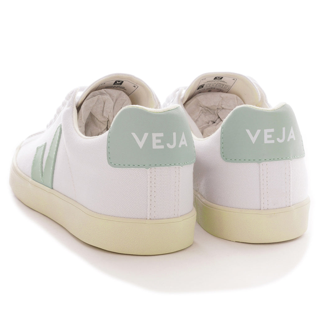 Veja Womens Esplar SE Canvas - White/Matcha Green