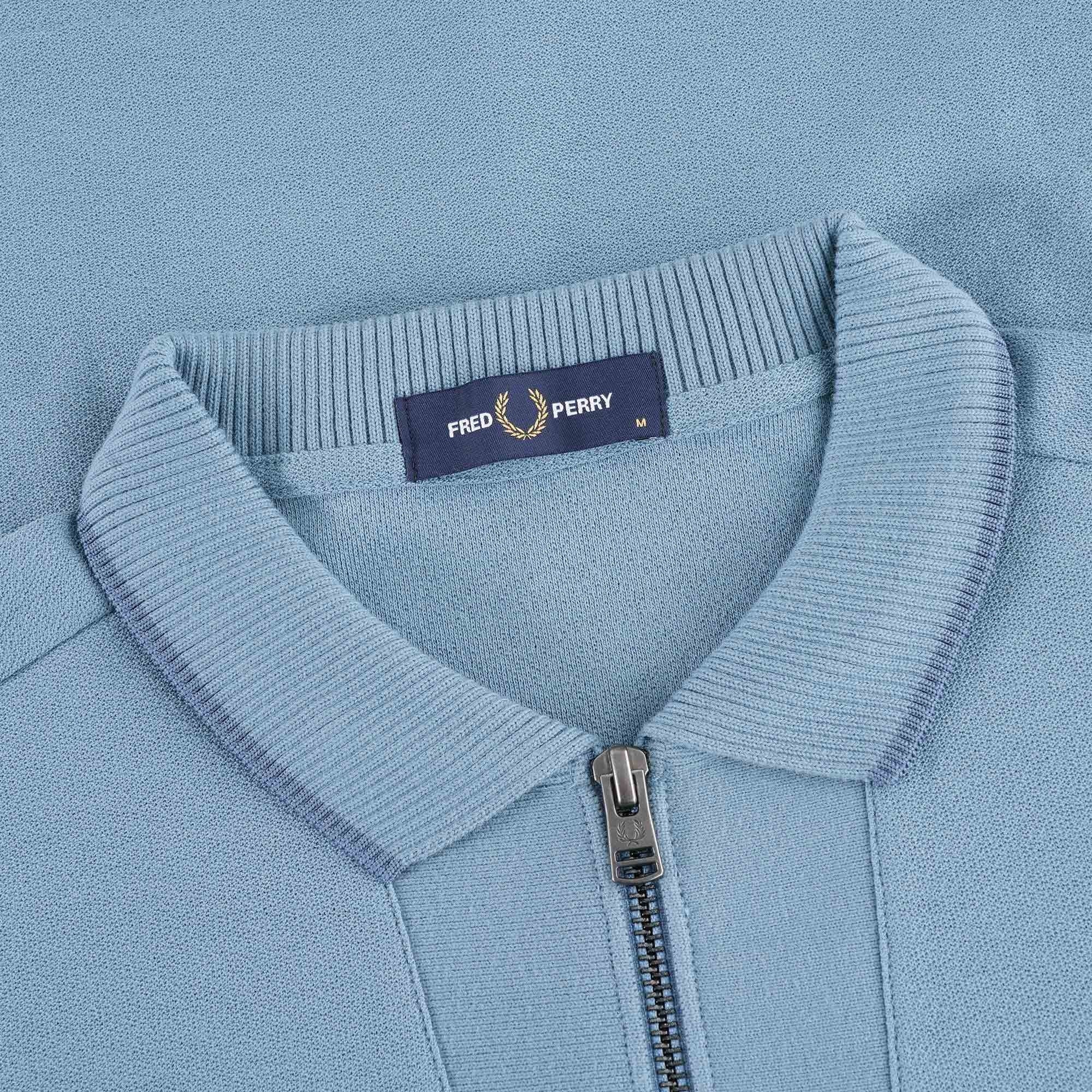 Fred Perry M3 Ribbed Neck Polo Shirt - Ash Blue
