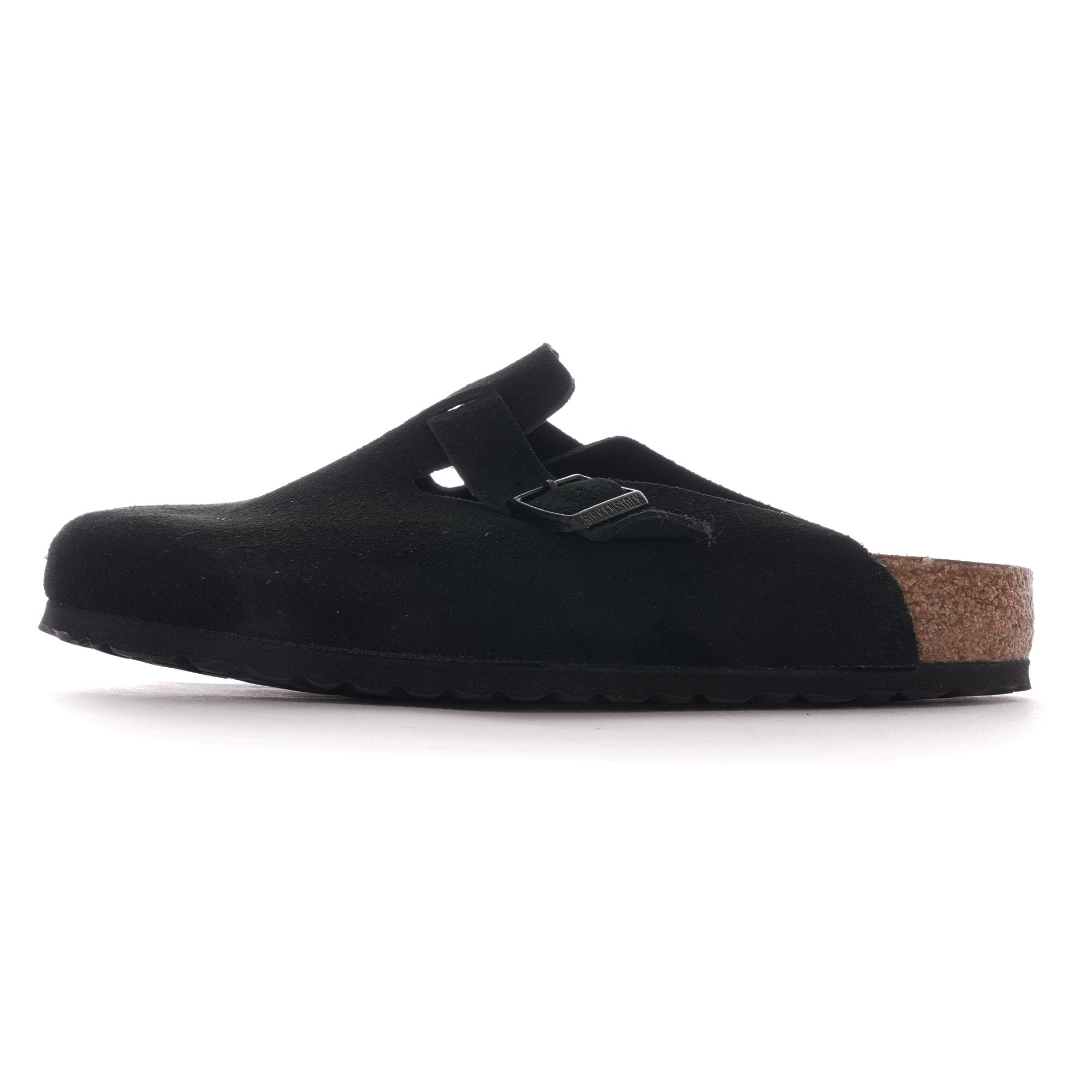 Birkenstock Boston BS Soft Footbed Suede Leather - Black